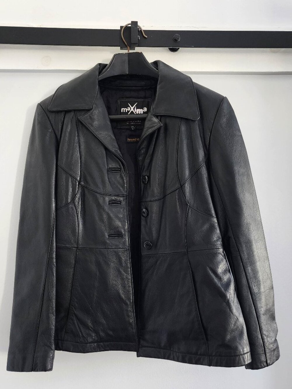 90s Black Leather Jacket